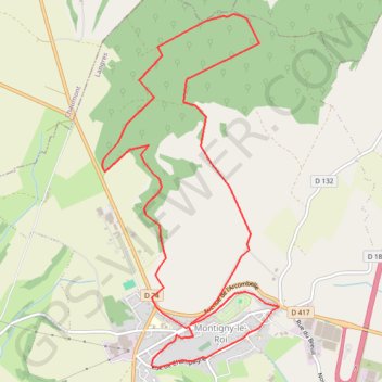 Itinéraire Ontigny le roi le clos chretien, distance, dénivelé, altitude, carte, profil, trace GPS