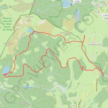 Itinéraire Lac Vert, distance, dénivelé, altitude, carte, profil, trace GPS