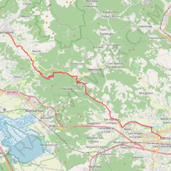 Itinéraire tappa-27-da-camaiore-a-lucca, distance, dénivelé, altitude, carte, profil, trace GPS
