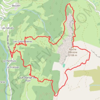 Itinéraire Roche Parstire par le Mappa (Beaufortain), distance, dénivelé, altitude, carte, profil, trace GPS
