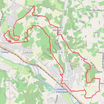 Itinéraire 28 oct. 2022 chatillon chessy, distance, dénivelé, altitude, carte, profil, trace GPS
