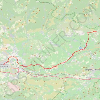 Itinéraire Camping le Vernis-Carcassonne, distance, dénivelé, altitude, carte, profil, trace GPS
