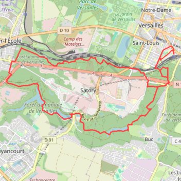 Itinéraire Les étangs de Bièvre, distance, dénivelé, altitude, carte, profil, trace GPS