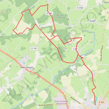 Itinéraire 2 - trail23, distance, dénivelé, altitude, carte, profil, trace GPS