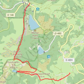 Itinéraire Randonnée raquettes col du Calvaire, distance, dénivelé, altitude, carte, profil, trace GPS