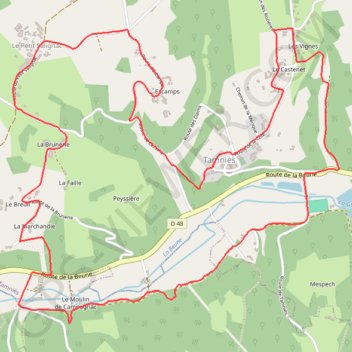 Itinéraire La fontaine des graves, distance, dénivelé, altitude, carte, profil, trace GPS