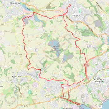 Itinéraire De Guilers à Sainte-Anne-du-Portzic, distance, dénivelé, altitude, carte, profil, trace GPS