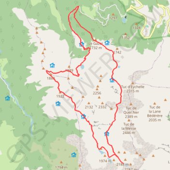 Itinéraire Le circuit des cinq étangs A850, distance, dénivelé, altitude, carte, profil, trace GPS