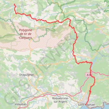 Itinéraire GR49 De Saint Raphaël (Var) à Rougon (Alpes de Haute-Provence), distance, dénivelé, altitude, carte, profil, trace GPS