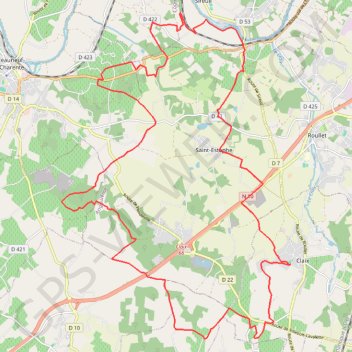 Itinéraire Claix St Estephe, distance, dénivelé, altitude, carte, profil, trace GPS