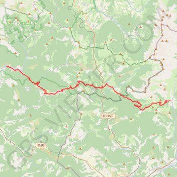 Itinéraire Saillans Chatillon en Diois, distance, dénivelé, altitude, carte, profil, trace GPS