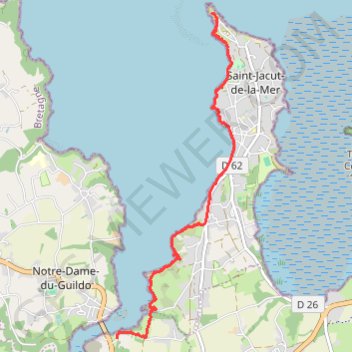 Itinéraire Saint Jacut de la mer, distance, dénivelé, altitude, carte, profil, trace GPS