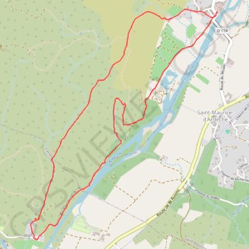 Itinéraire Lanas - Servieres, distance, dénivelé, altitude, carte, profil, trace GPS