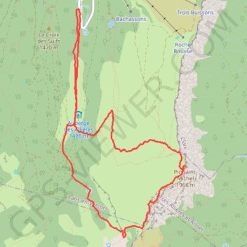 Itinéraire Pic Saint-Michel Col de l'arc, distance, dénivelé, altitude, carte, profil, trace GPS