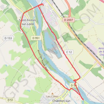 Itinéraire Briare, distance, dénivelé, altitude, carte, profil, trace GPS