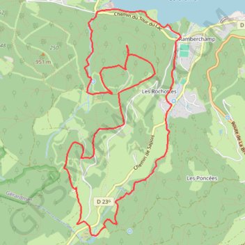 Itinéraire Le Saut de la Bourrique et la Tête de Mérelle, distance, dénivelé, altitude, carte, profil, trace GPS