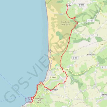 Itinéraire Cotentin entre costauds - J3, distance, dénivelé, altitude, carte, profil, trace GPS
