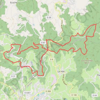 Itinéraire La Rando des Sapeurs Pompiers - Le Cergne, distance, dénivelé, altitude, carte, profil, trace GPS