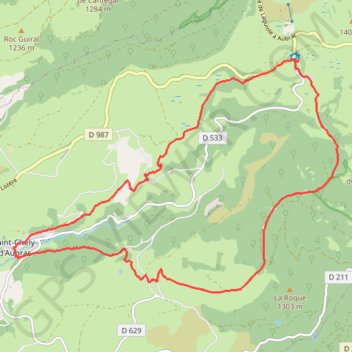 Itinéraire Aubrac en Aubrac, distance, dénivelé, altitude, carte, profil, trace GPS