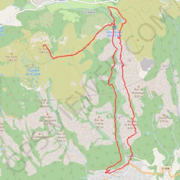Itinéraire Les gorges de Colombières - retour sentier de la Buffe, distance, dénivelé, altitude, carte, profil, trace GPS