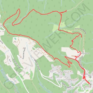 Itinéraire Ribes et les tombes rupestres, distance, dénivelé, altitude, carte, profil, trace GPS