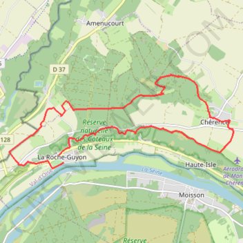 Itinéraire La Roche-Guyon, distance, dénivelé, altitude, carte, profil, trace GPS
