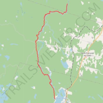 Itinéraire Sentier Ouiatchouan (Jour 2), distance, dénivelé, altitude, carte, profil, trace GPS