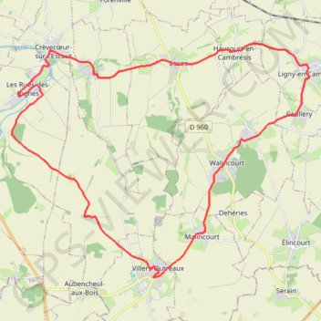 Itinéraire Les Mulquiniers : Broderies et châteaux, distance, dénivelé, altitude, carte, profil, trace GPS