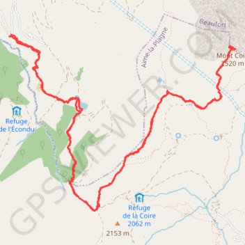 Itinéraire Le Mont Coin (Beaufortain), distance, dénivelé, altitude, carte, profil, trace GPS