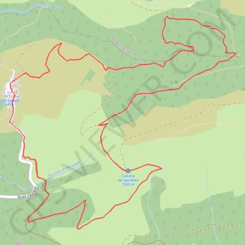 Itinéraire Boucle par la cabane de Saunères depuis Artigue, distance, dénivelé, altitude, carte, profil, trace GPS