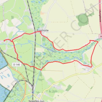 Itinéraire Crotoy - Au Sud de Ponthoile, distance, dénivelé, altitude, carte, profil, trace GPS