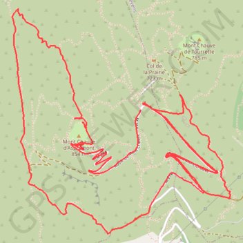Itinéraire Mont Chauve, distance, dénivelé, altitude, carte, profil, trace GPS