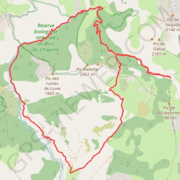 Itinéraire Boucle col de Gleize - Chaudun - Rabou, distance, dénivelé, altitude, carte, profil, trace GPS