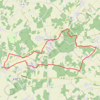 Itinéraire Saint-Sérotin, distance, dénivelé, altitude, carte, profil, trace GPS