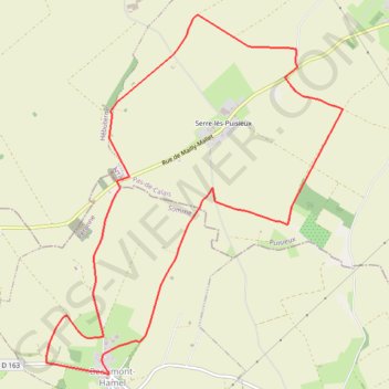Itinéraire Sentier des Braves - Serre-lès-Puisieux, distance, dénivelé, altitude, carte, profil, trace GPS
