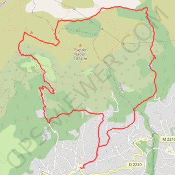 Itinéraire Tour du Puy de Naouri, distance, dénivelé, altitude, carte, profil, trace GPS