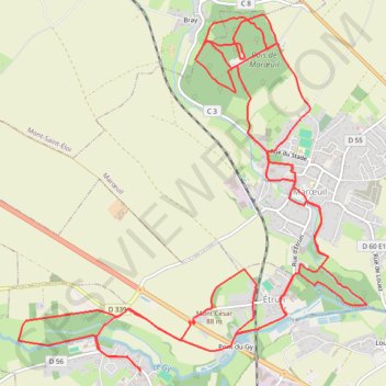 Itinéraire Ligne 1, distance, dénivelé, altitude, carte, profil, trace GPS