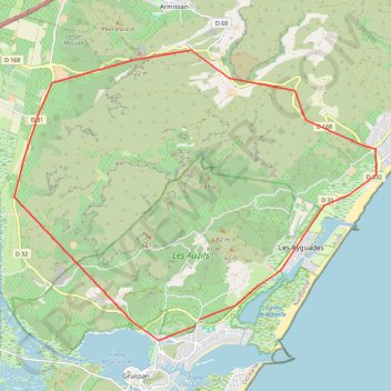 Itinéraire gruissan piste, distance, dénivelé, altitude, carte, profil, trace GPS