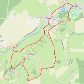 Itinéraire Circuit de Saint AUBIN, distance, dénivelé, altitude, carte, profil, trace GPS
