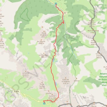 Itinéraire La Monta - Refuge Agnel, distance, dénivelé, altitude, carte, profil, trace GPS