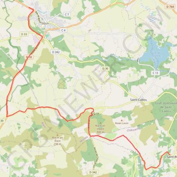 Itinéraire st rivoal-sizun, distance, dénivelé, altitude, carte, profil, trace GPS
