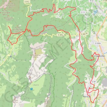 Itinéraire Grange Joigny, distance, dénivelé, altitude, carte, profil, trace GPS