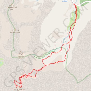 Itinéraire Estaragne, distance, dénivelé, altitude, carte, profil, trace GPS