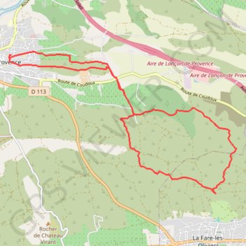 Itinéraire Balade sur colline de lancon-La Fare les Oliviers, distance, dénivelé, altitude, carte, profil, trace GPS