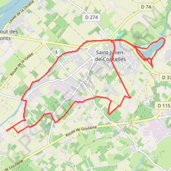 Itinéraire Saint Julien de Concelles, distance, dénivelé, altitude, carte, profil, trace GPS