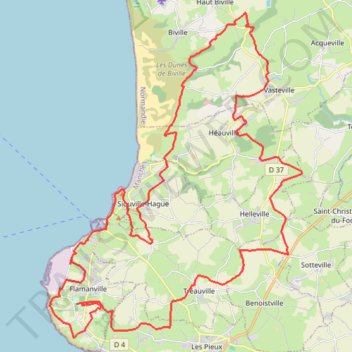 Itinéraire 1 - RdC 2025 VTT 52km, distance, dénivelé, altitude, carte, profil, trace GPS