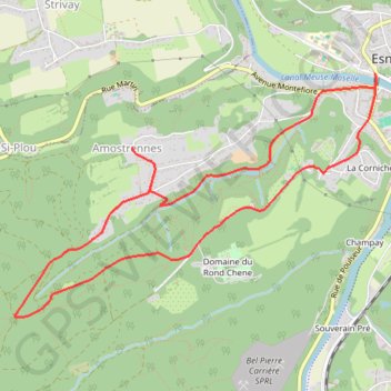 Itinéraire (Esneux) Le tour du Mary, distance, dénivelé, altitude, carte, profil, trace GPS