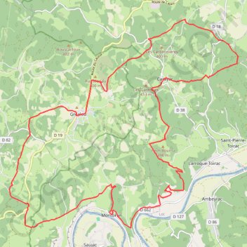 Itinéraire Cazelles et dolmens dans le Lot, distance, dénivelé, altitude, carte, profil, trace GPS