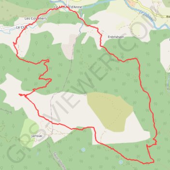Itinéraire Tour de la montagne Saint-Michel, distance, dénivelé, altitude, carte, profil, trace GPS
