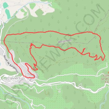 Itinéraire Claviers, distance, dénivelé, altitude, carte, profil, trace GPS